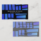 Blue Rectangular Tiles on a Black background Visitekaartje (Voorkant / Achterkant)