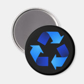 Blue Recycling Symbol Magnet (Voorkant / Achterkant)