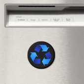 Blue Recycling Symbol Magnet (Insitu (Vaatwasser))