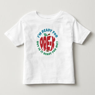 Blue Red Apple Grappig Klaar voor Pre-K Kinder Shirts