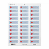 Blue Red Apple Preschool Graduation Address Label (Full Sheet)