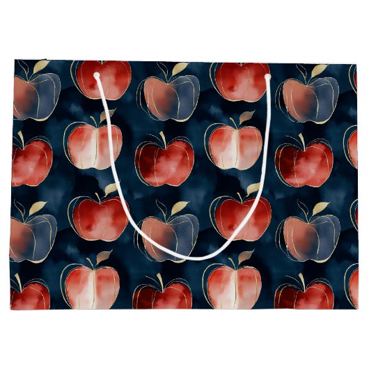 Blue Red Apples  Groot Cadeauzakje (Achterkant)