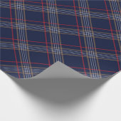 Blue Red Argyle Pattern Cadeaupapier (Hoek)