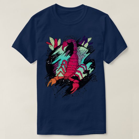 Blue Red Blend Cosmic Scorpion T-shirt (Design voorkant)