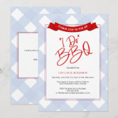 Blue Red Buffalo Pset I Do BBQ Vrijgezellenfeest I Kaart (Voorkant / Achterkant)