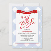 Blue Red Buffalo Pset I Do BBQ Vrijgezellenfeest Kaart (Voorkant)