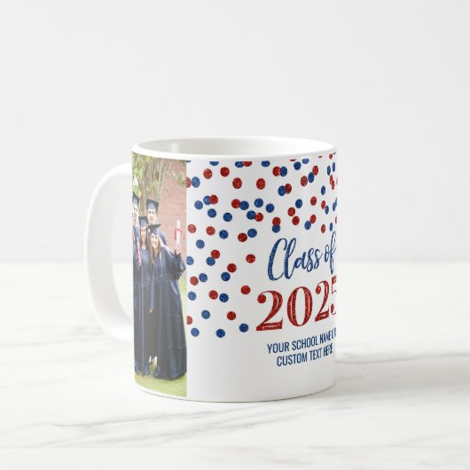 Blue Red Class van de 2025 Coffee Mok (Voorkant links)