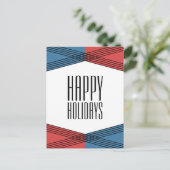 Blue Red Colorful Deco Holiday Briefkaart (Staand voorkant)