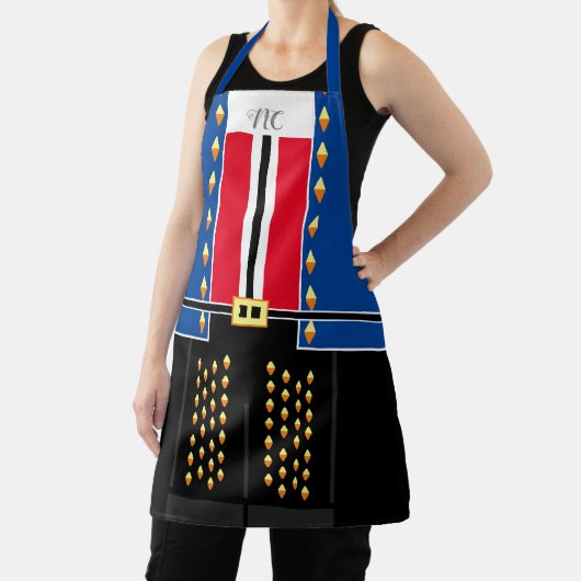 Blue Red Costume Custom Monogram Nutcracker Schort (Insitu)