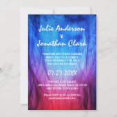 Blue & Red Fire Flames bruiloft uitnodiging Sjablo (Voorkant)