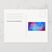 Blue Red Fire Ice Bat Bar Mitzvah RSVP-Briefkaarte Aankondigingskaart (Achterkant)