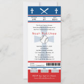 Blue Red First Community Baseball Ticket Kaart (Voorkant)