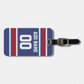 Blue Red Football Jersey Bagagelabel (Voorkant horizontaal)