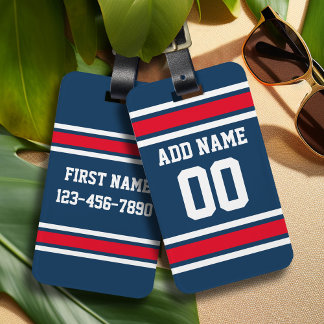 Blue Red Football Jersey Bagagelabel