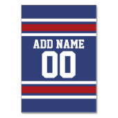 Blue Red Football Jersey Kaart (Achterkant)