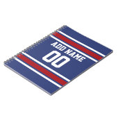 Blue Red Football Jersey Notitieboek (Linkerzijde)