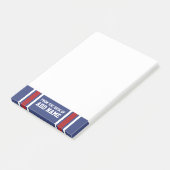 Blue Red Football Jersey Post-it® Notes (Schuin)