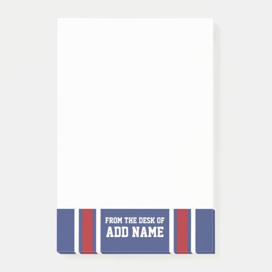 Blue Red Football Jersey Post-it® Notes (Voorkant)