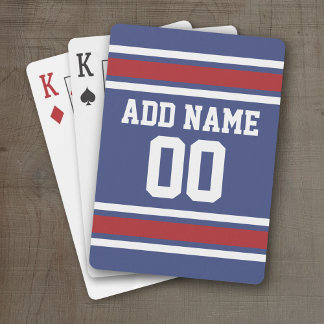 Blue Red Football Jersey Speelkaarten