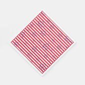 Blue Red Fourth of Juli Independence Day Napkins Servet (Hoek)