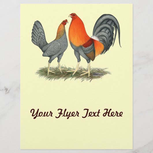 Blue Red Gamefowl Flyer (Voorkant)