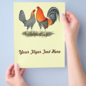 Blue Red Gamefowl Flyer (Hand)