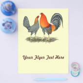 Blue Red Gamefowl Flyer (Enkel)
