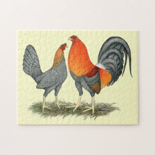 Blue Red Gamefowl Legpuzzel
