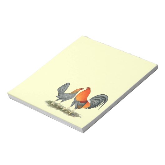 Blue Red Gamefowl Notitieblok (Linkerzijde)
