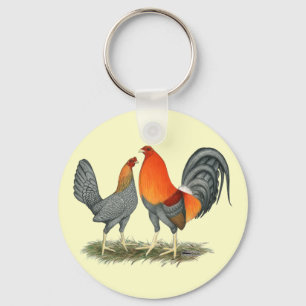Blue Red Gamefowl Sleutelhanger