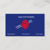 Blue Red Geoglyph Symbool Cosmic Egg Logo Visitekaartje (Voorkant)