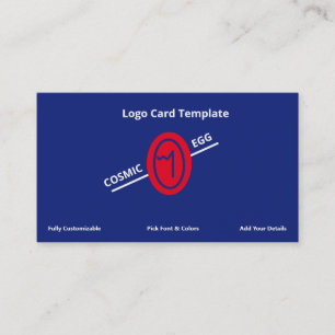Blue Red Geoglyph Symbool Cosmic Egg Logo Visitekaartje