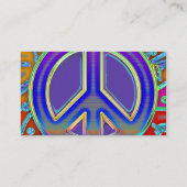 Blue Red Gold Fine Peace-teken Visitekaartje (Achterkant)