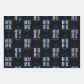 Blue Red & Gold  Rock & Roll Inpakpapier Vel (Voorkant)