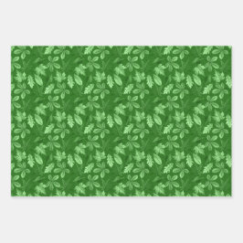 BLUE RED GREEN HERFST AUTUMN LEAVES INPAKPAPIER VEL