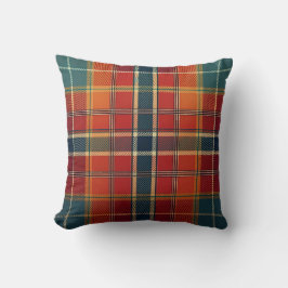 Blue Red Holiday Plaid Herfst Thanksgiving Kerst Kussen