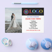 Blue Red Logo Photos Promo Small Business Flyer (Enkel)