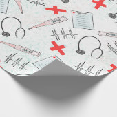 Blue Red Nurse Symbols Gift Cadeaupapier (Hoek)