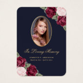 Blue Red Pink Gold Memorial Funeral Prayer Kaart (Voorkant)
