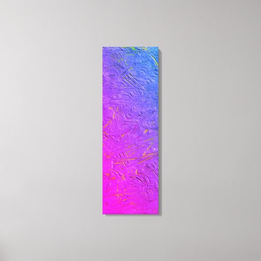 Blue Red Pink Paars Yellow Green Trendy Abstract Canvas Afdruk (Voorkant)