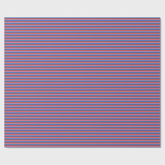 Blue Red Pink Retro Stripe Gift Wrap Pattern Cadeaupapier (Vlak)