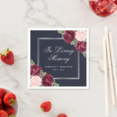 Blue Red Pink Silver Floral Funeral Memorial Servet (Insitu)
