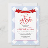 Blue Red Pset I Do BBQ Vrijgezellenfeest Kaart (Voorkant)