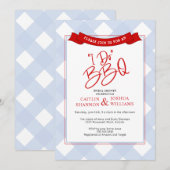 Blue Red Pset I Do BBQ Vrijgezellenfeest Kaart (Voorkant / Achterkant)