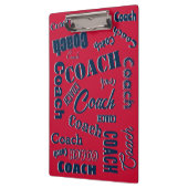 Blue Red Silver Specialized Coach Gift Name Art Klembord (Links)