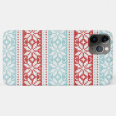 Blue Red Snowflakes kerstak Case-Mate iPhone Case (Achterkant (horizontaal))