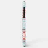 Blue Red Snowflakes kerstak Case-Mate iPhone Case (Achterkant/links)