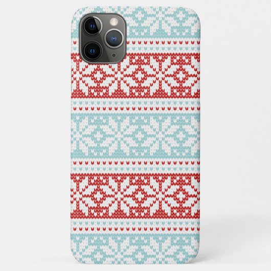 Blue Red Snowflakes kerstak Case-Mate iPhone Case (Achterkant)
