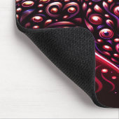 Blue + Red Spotted Leopard On Thick Laptop Tablet Muismat (Hoek)