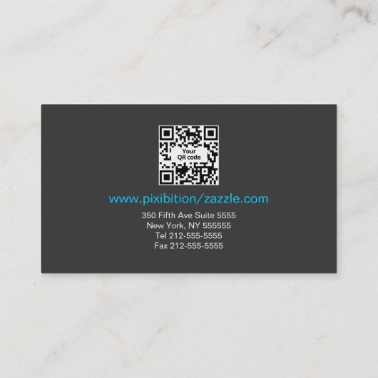 Blue Red Stripe Sport Visitekaartje met QR code 1 (Achterkant)